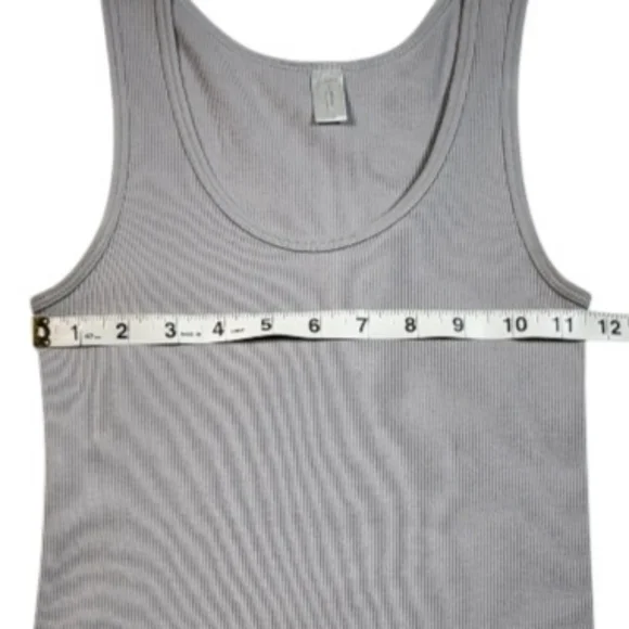 J.Crew Women's Gray Ribbed Sleeveless Tank Top - S - Picture 5 of 6